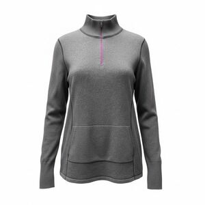 Eddie Bauer 1/4 Zip‎ Gray Purple Women's 2XL Pullover Outdoors Preppy